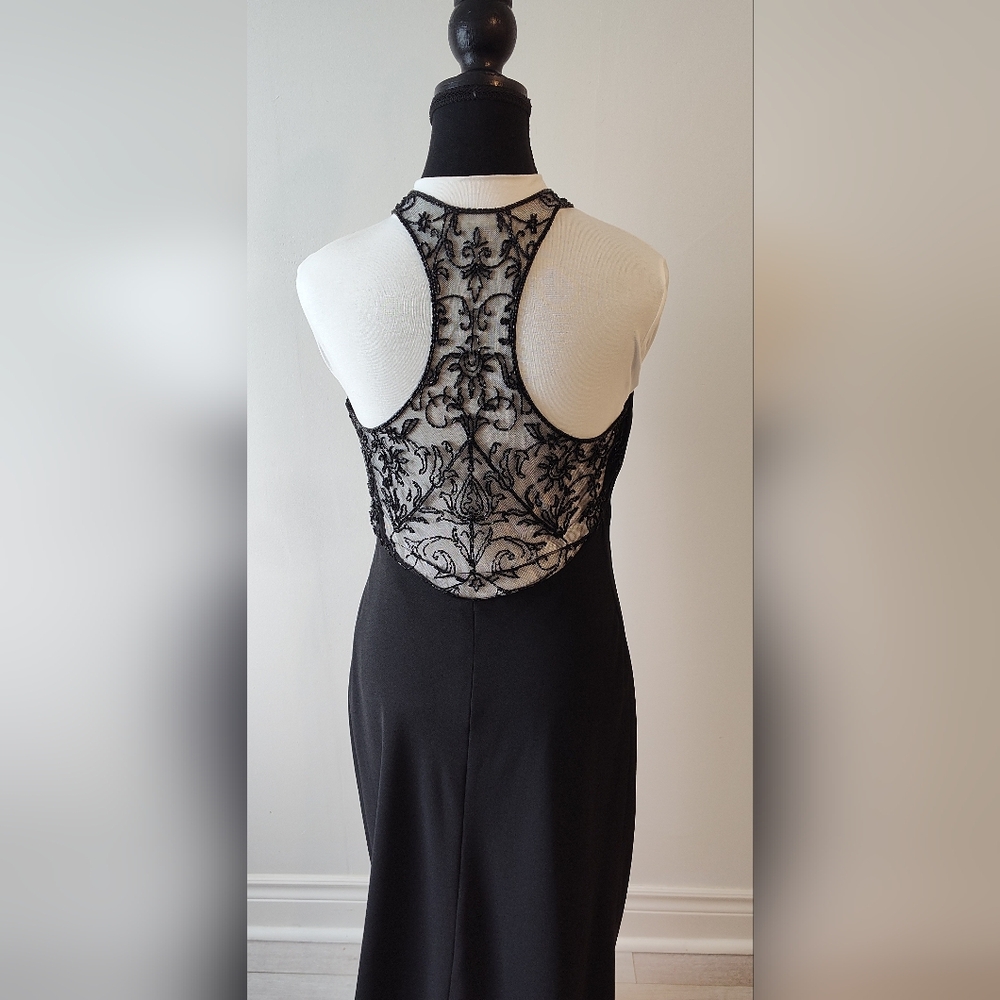 Column dress with beading